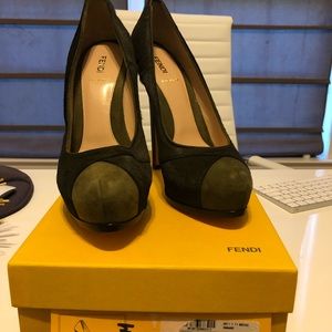 Fendi decolletè in pony skin 12 cm